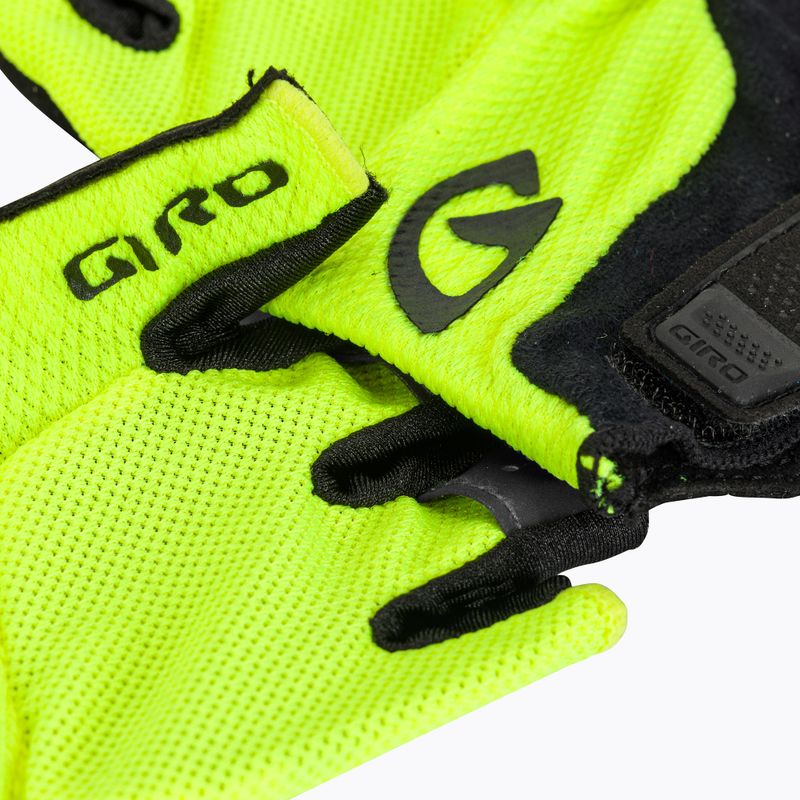 Pánské cyklistické rukavice Giro Bravo Gel highlight yellow 4