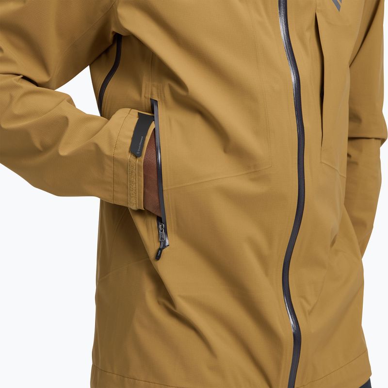 Pánská bunda do deště Black Diamond Highline Stretch Shell flax 6
