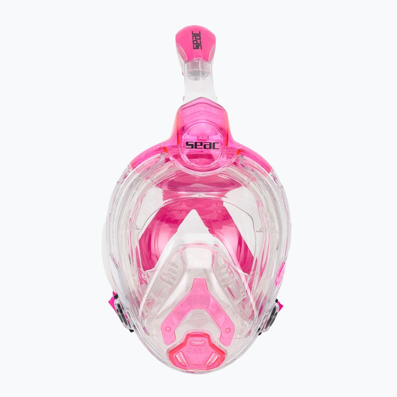 Dětská celoobličejová šnorchlovací maska  SEAC Magica black silicone/pink 2