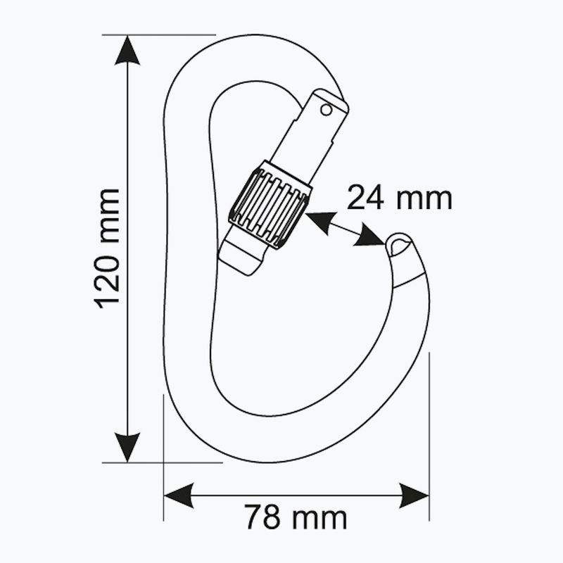 Lezecká karabina CAMP Atom Lock blue 3