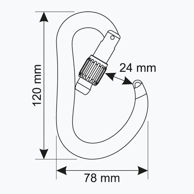 Lezecká karabina CAMP Atom Lock gun metal 3