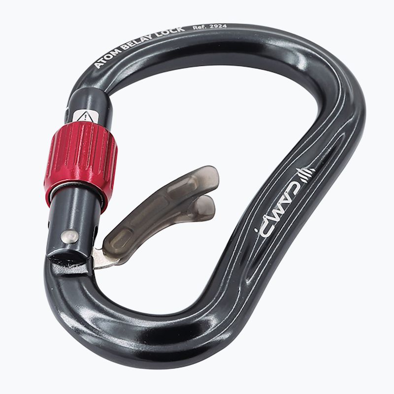 Lezecká karabina CAMP Atom Belay Lock gun metal 2