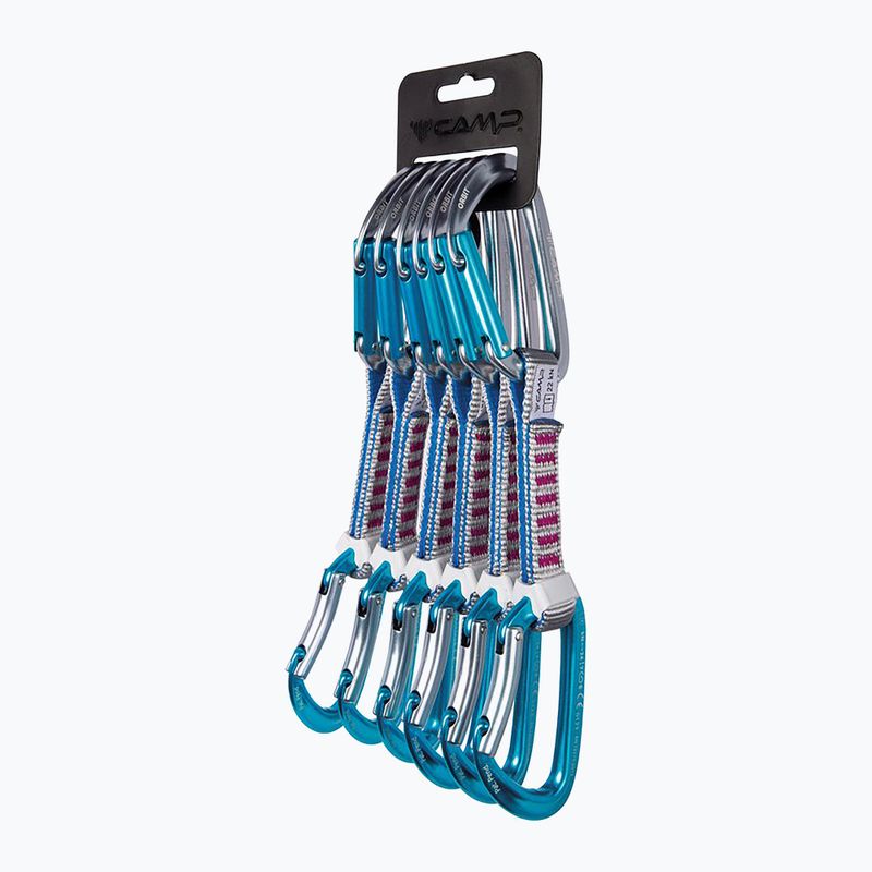 Lezecké expresky CAMP Orbit Express KS 6 pack 12 cm grey/blue/fuchsia