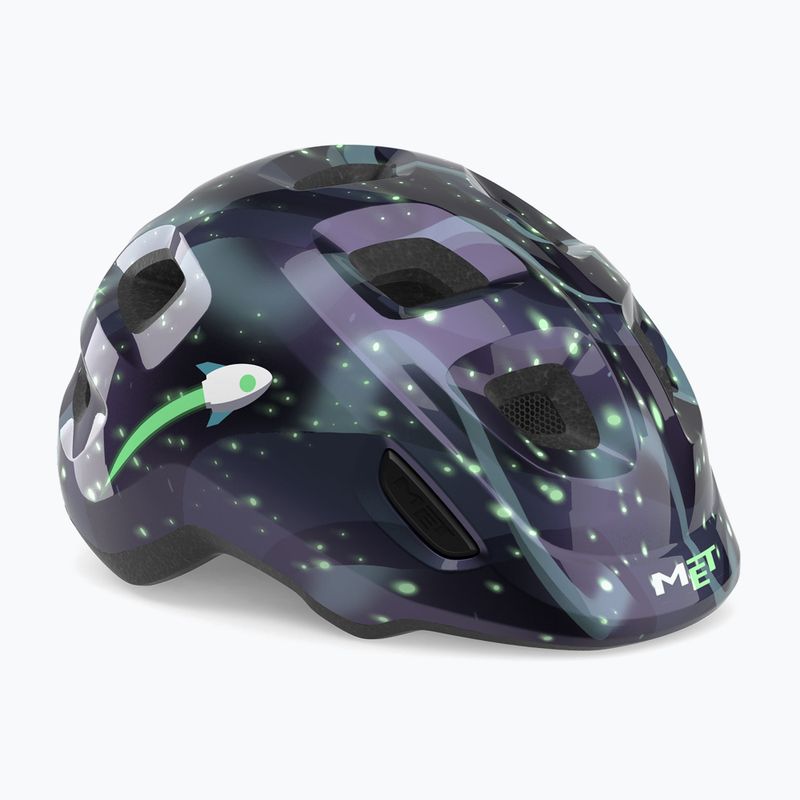 Dětská cyklistická helma MET Hooray space glow in the dark 2