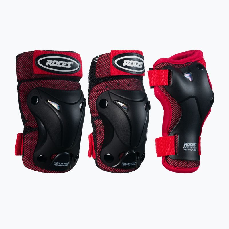 Roces Ventilated 3 Pack dětské chrániče 002 černá/červená 301352