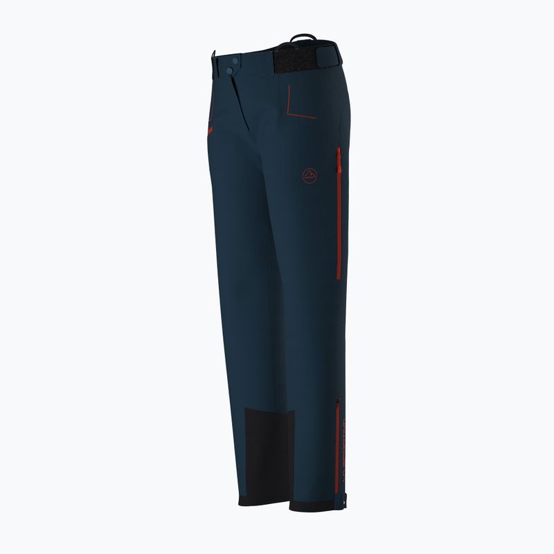 Dámské turistické kalhoty La Sportiva Crizzle EVO Shell storm blue/cherry tomato s membránou 5