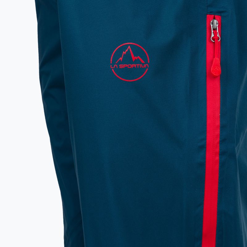 Dámské turistické kalhoty La Sportiva Crizzle EVO Shell storm blue/cherry tomato s membránou 3