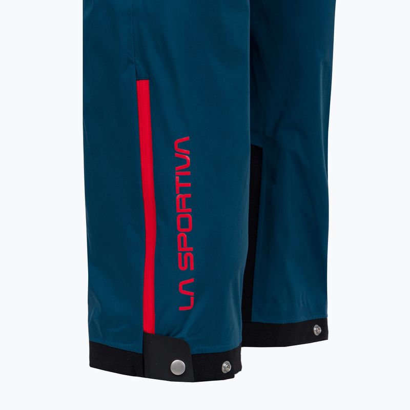 Dámské turistické kalhoty La Sportiva Crizzle EVO Shell storm blue/cherry tomato s membránou 4