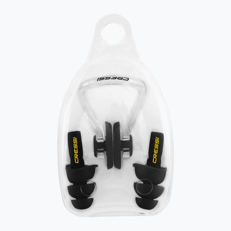 Špunty do uší + klip na nos Cressi Aqua Kit black