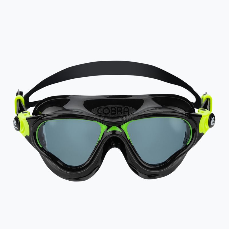 Plavecká maska Cressi Cobra black/black/lime smoked 2