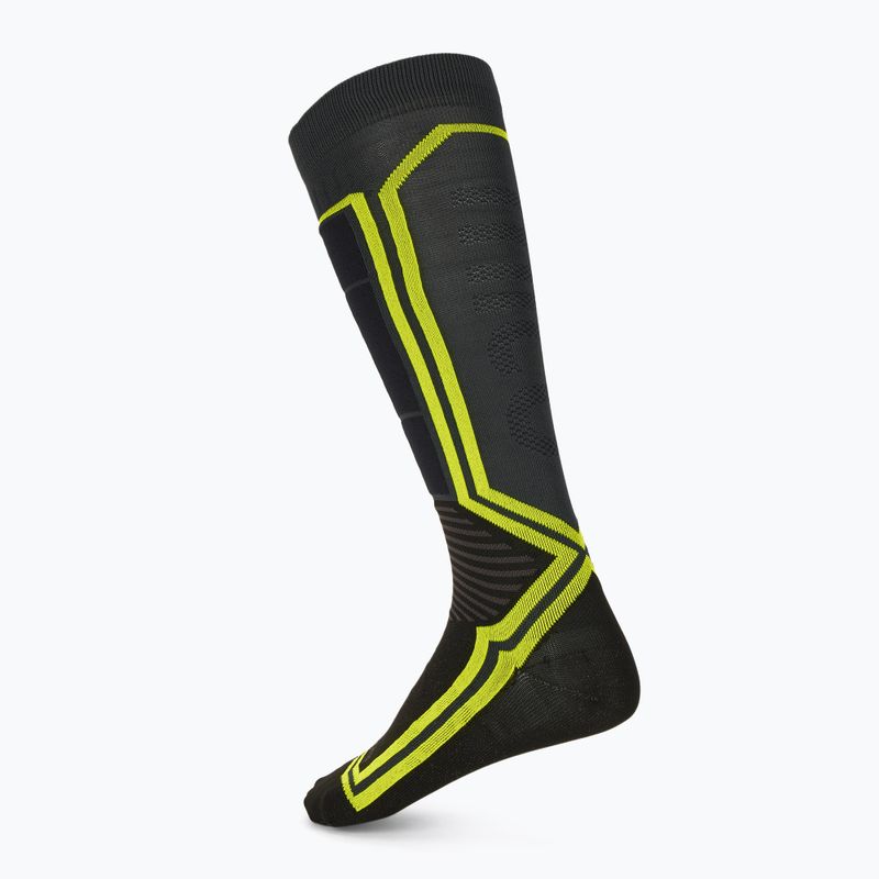 Lyžařské ponožky Mico Light Weight Odor Zero X-Static Ski anthracite/fluorescent yellow 2