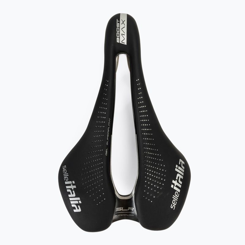 Sedlo na kolo Selle Italia Max SLR Boost Gel Superflow, TI 316 Rail, Fibra-Trek, Light Gel black 3
