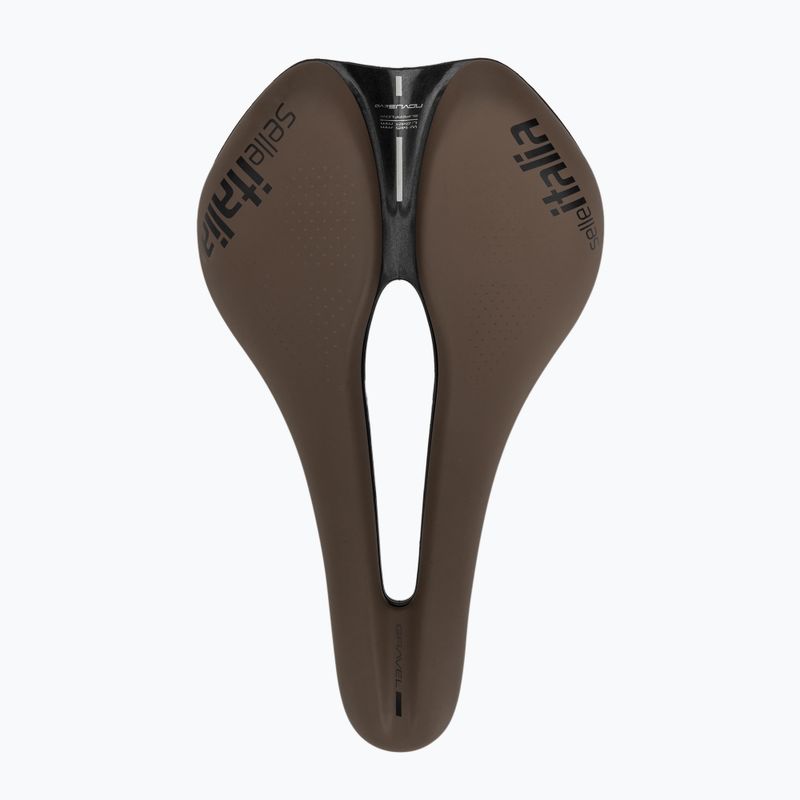Sedlo na kolo Selle Italia Novus Boost Evo Gravel TM, Superflow, Manganese Rail, Soft-Trek brown 3
