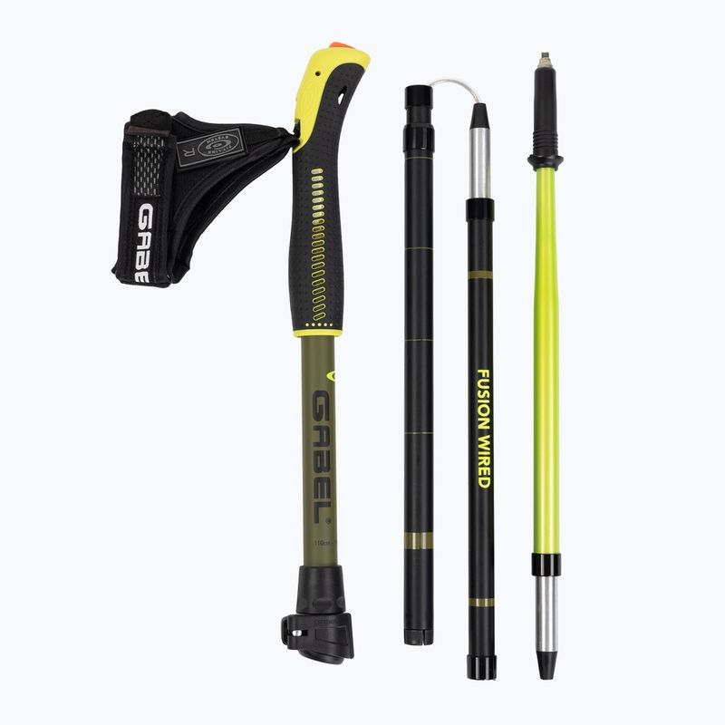Nordic walking hůlky  GABEL Fusion Wired czarny/limonkowy 2