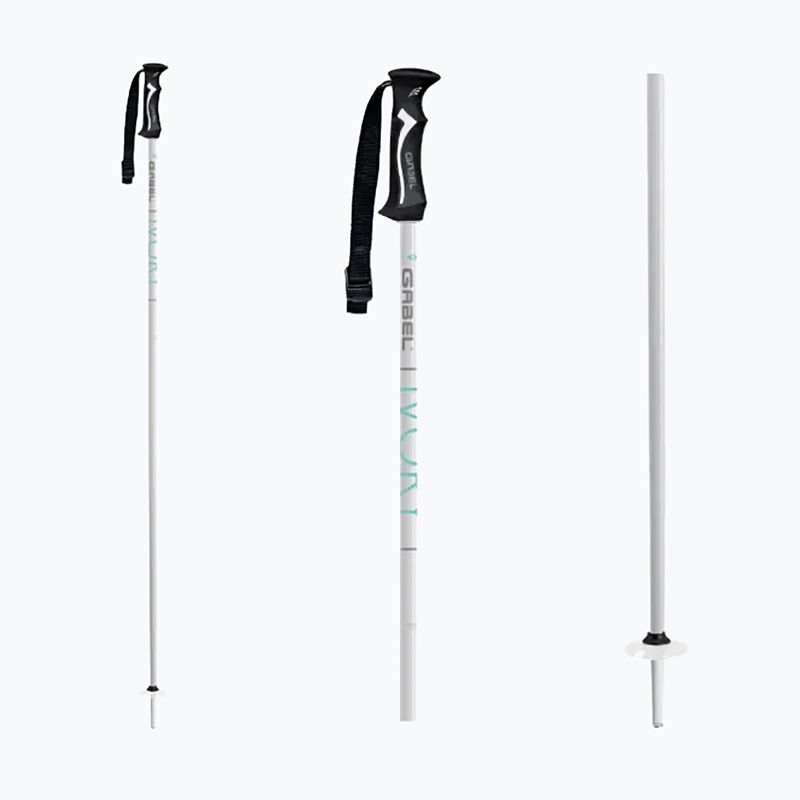 Lyžařské hole GABEL Ivory white/aqua 2