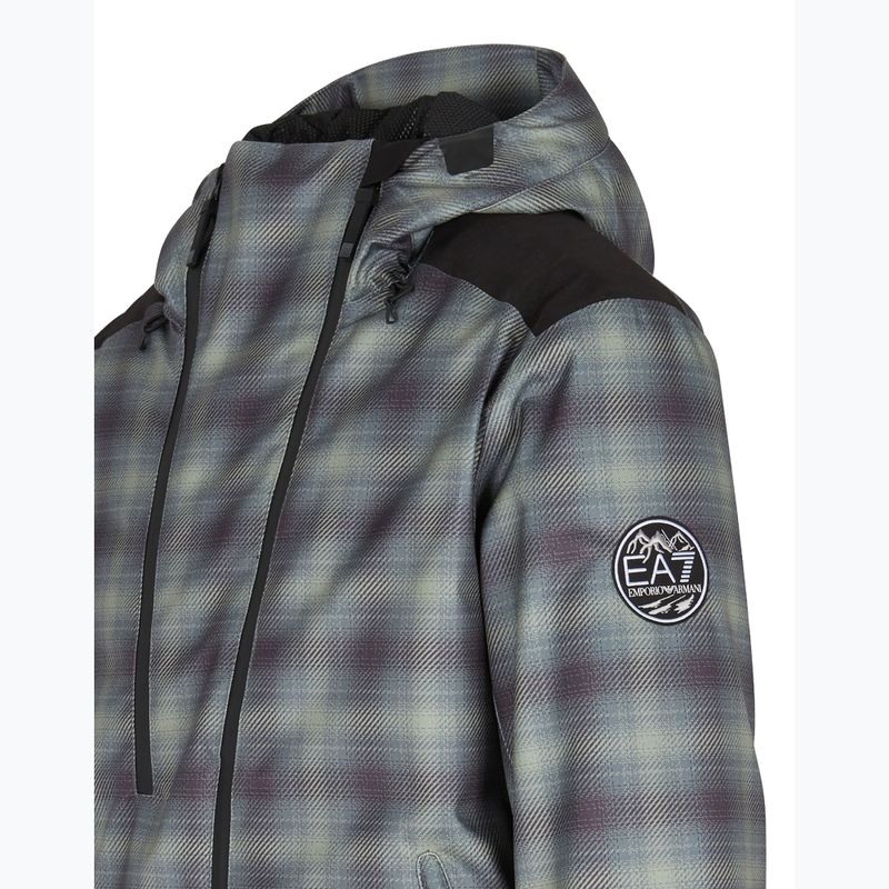 Pánská lyžařská bunda EA7 Emporio Armani Ski St. Moritz Fashion fancy green check 3