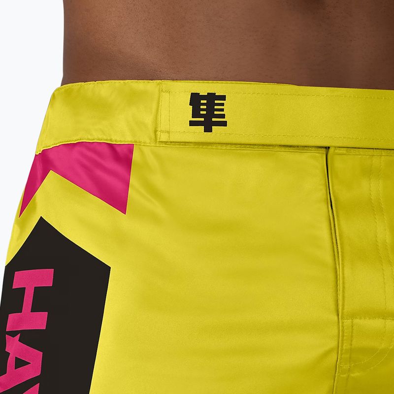 Pánské tréninkové šortky Hayabusa Icon Mid-Thigh MMA yellow/blue 5