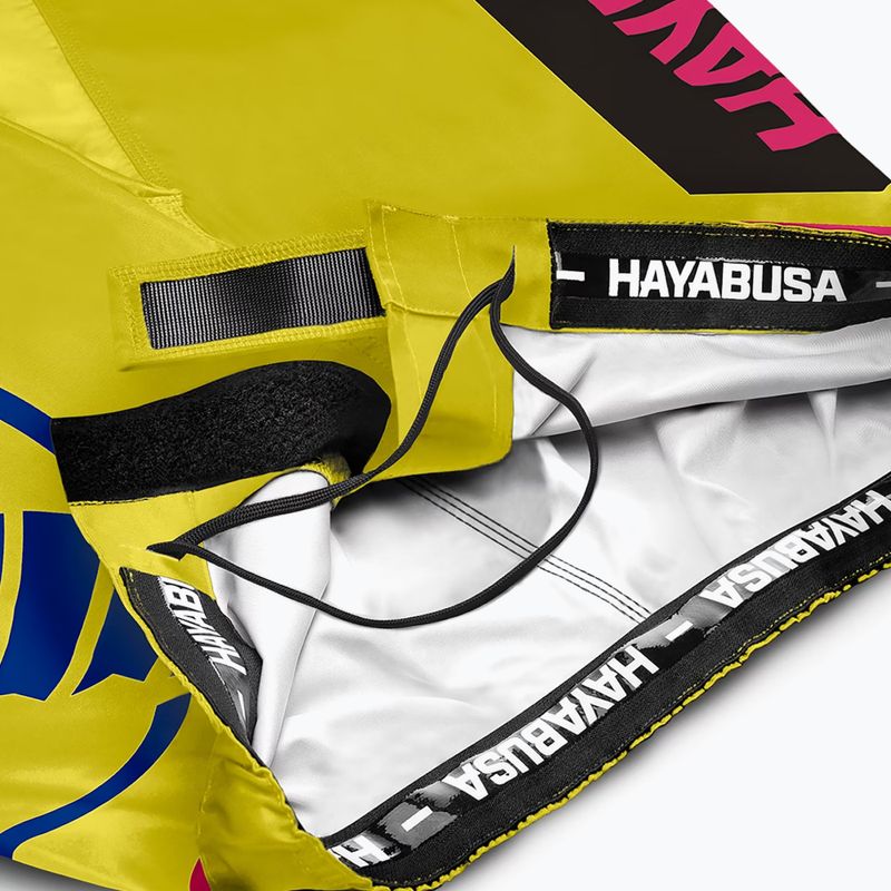 Pánské tréninkové šortky Hayabusa Icon Mid-Thigh MMA yellow/blue 6