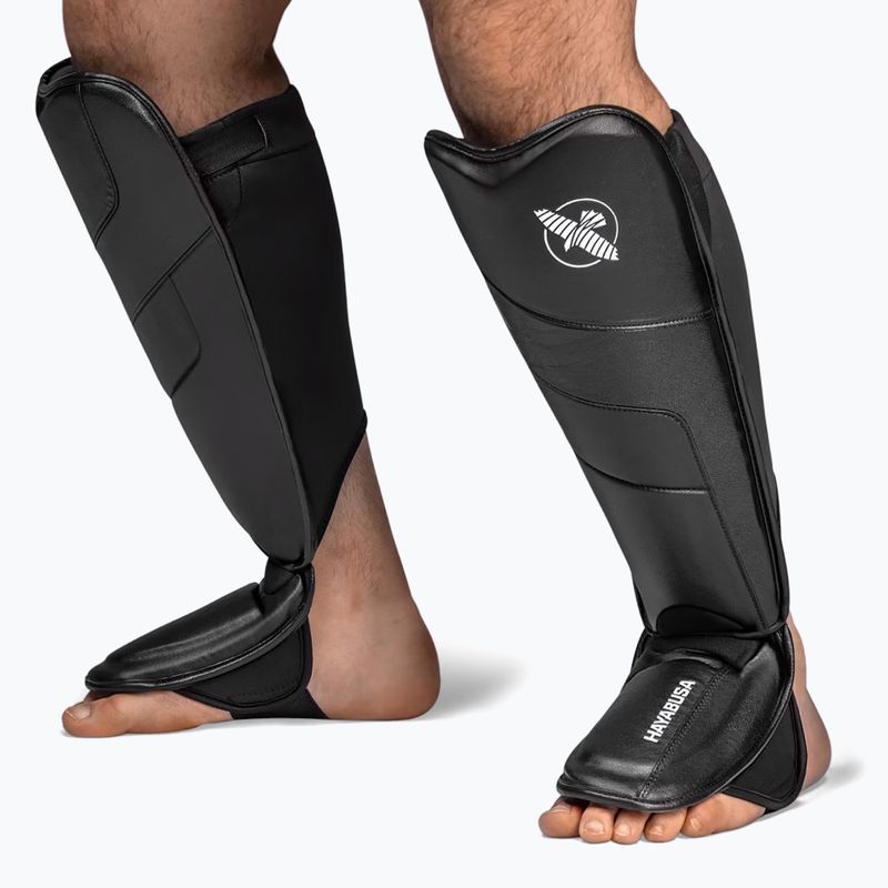 Chrániče holení a chodidel Hayabusa T3 Full Back Shin Guards black 2