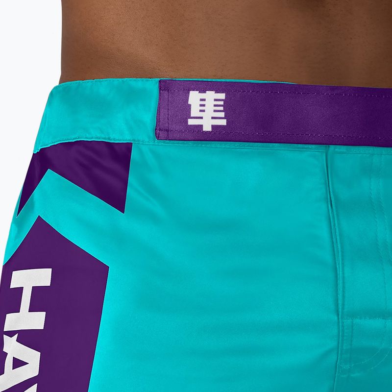 Pánské tréninkové šortky Hayabusa Icon Mid-Thigh MMA teal/white 5