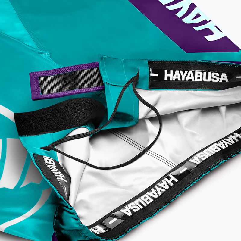 Pánské tréninkové šortky Hayabusa Icon Mid-Thigh MMA teal/white 6