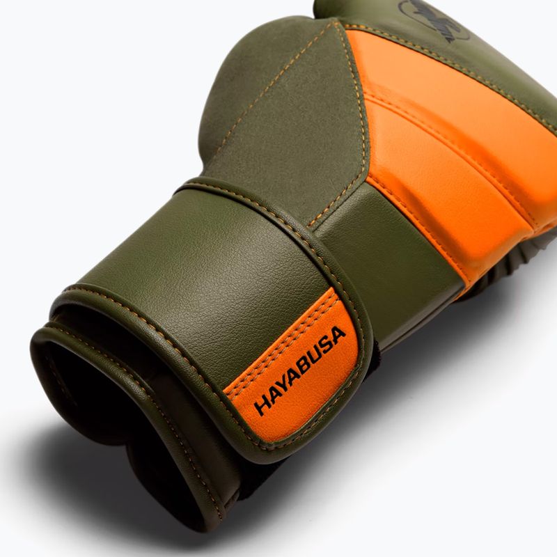 Boxerské rukavice Hayabusa T3 green/orange 8