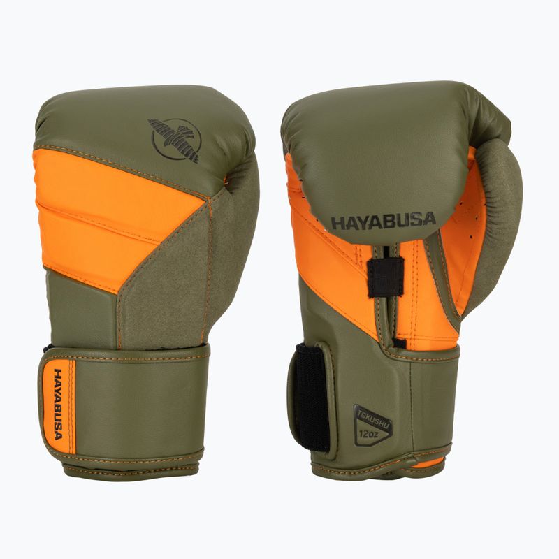 Boxerské rukavice Hayabusa T3 green/orange