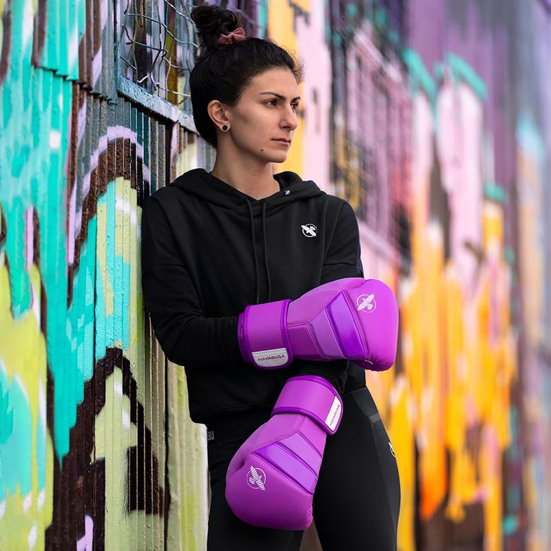 Boxerské rukavice Hayabusa T3 Neon neon purple 12