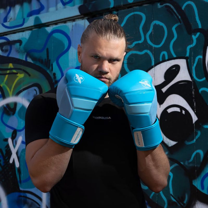 Boxerské rukavice Hayabusa T3 Neon neon blue 11