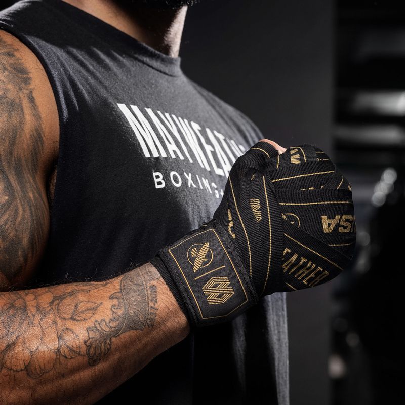Boxerské bandáže Hayabusa Mayweather Stretch Hand Wraps 450 g black/gold 7