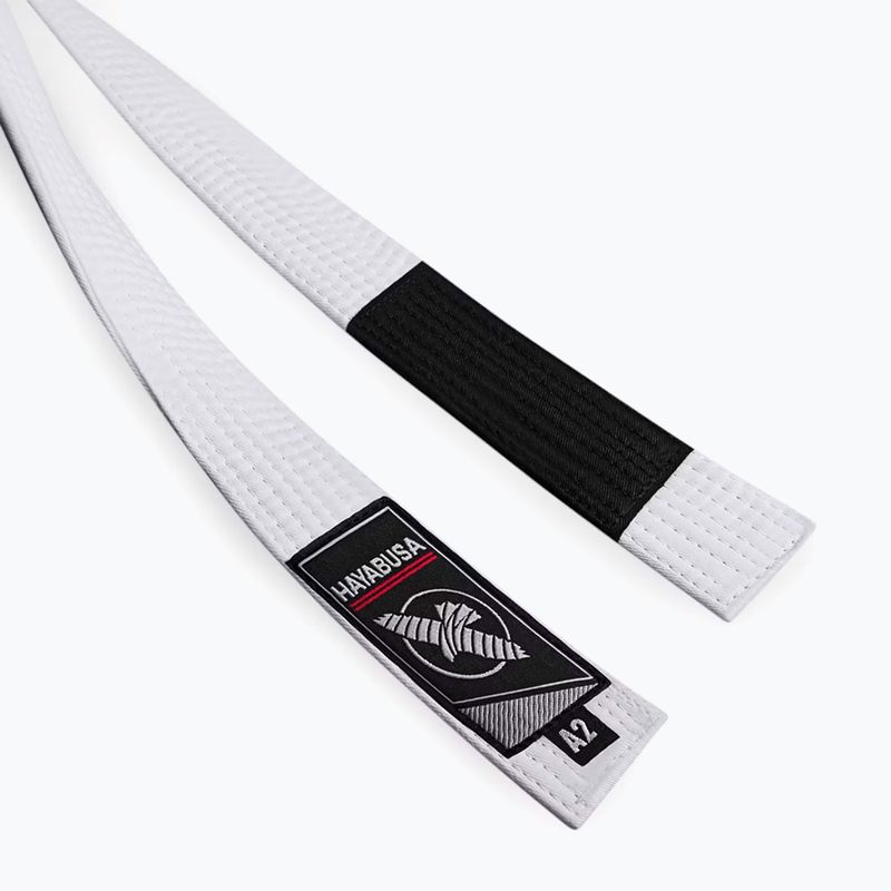 Pásek na jiu-jitsu Hayabusa Jiu Jitsu white 2