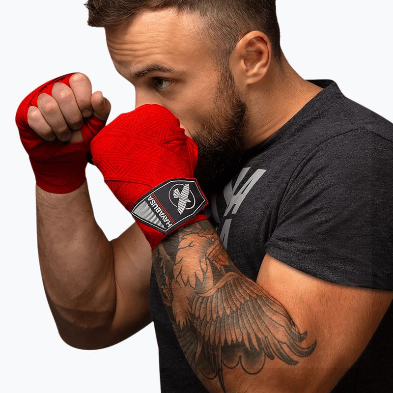 Boxerské bandáže Hayabusa Perfect Stretch Printed 450 cm red tribal 4