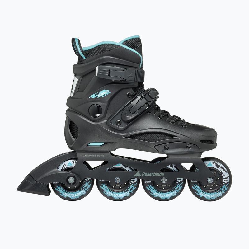 Dámské kolečkové brusle Rollerblade RB 80 W black/light blue 2