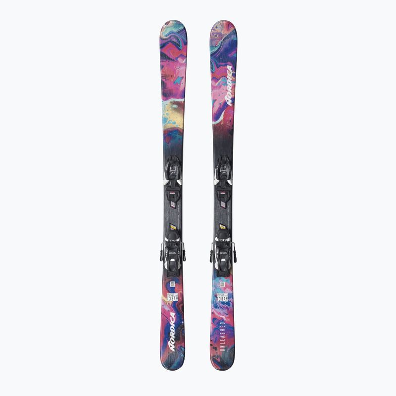 Dětské sjezdové lyže + vázání Nordica Unleashed JR + J7.0 FDT rainbow