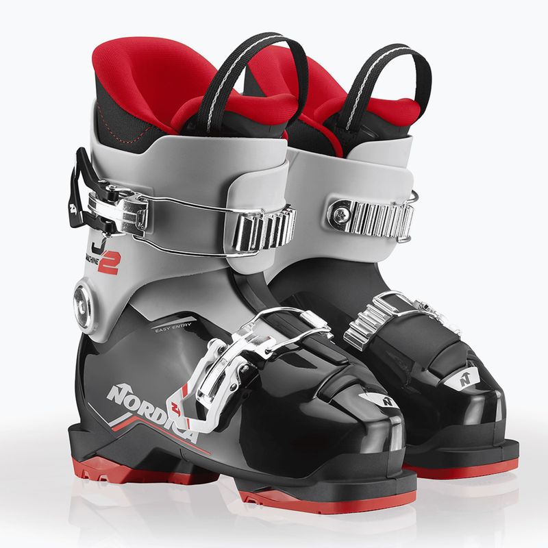 Dětské lyžařské boty Nordica Speedmachine J 2 black/grey/red 12