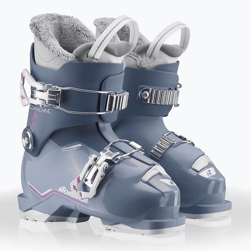 Dětské lyžařské boty Nordica Speedmachine J 2 blue/light blue/fucsia 12