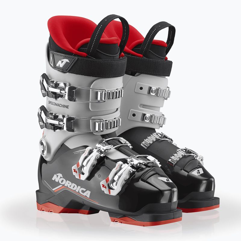 Dětské lyžařské boty Nordica Speedmachine J 4 black/grey/red 12