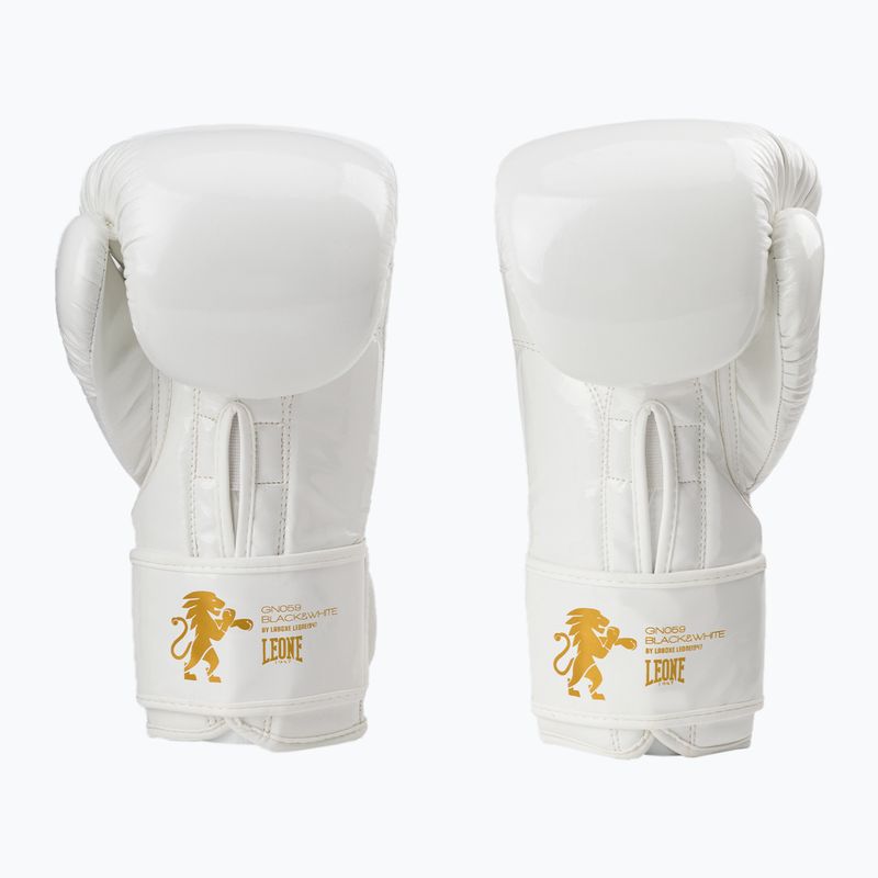 Boxerské rukavice Leone 1947 Black&White white GN059 3