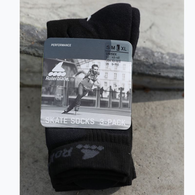 Rollerblade Skate Socks 3 Pack black 06A90300100 8