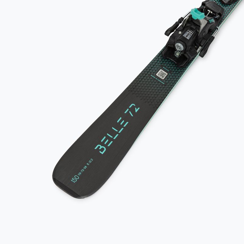 Dámské sjezdové lyže Nordica Belle DC 72 + vázání TP2LT11 FDT black/teal 7