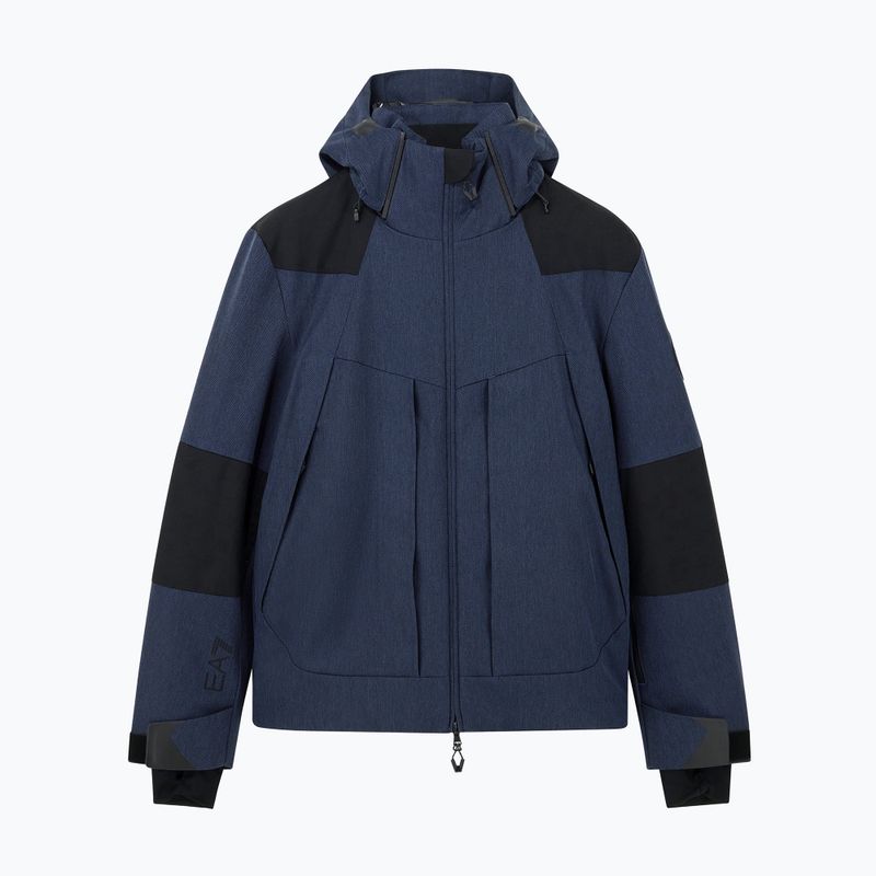Pánská lyžařská bunda EA7 Emporio Armani Elitary Fashion fancy blue herringbo 5