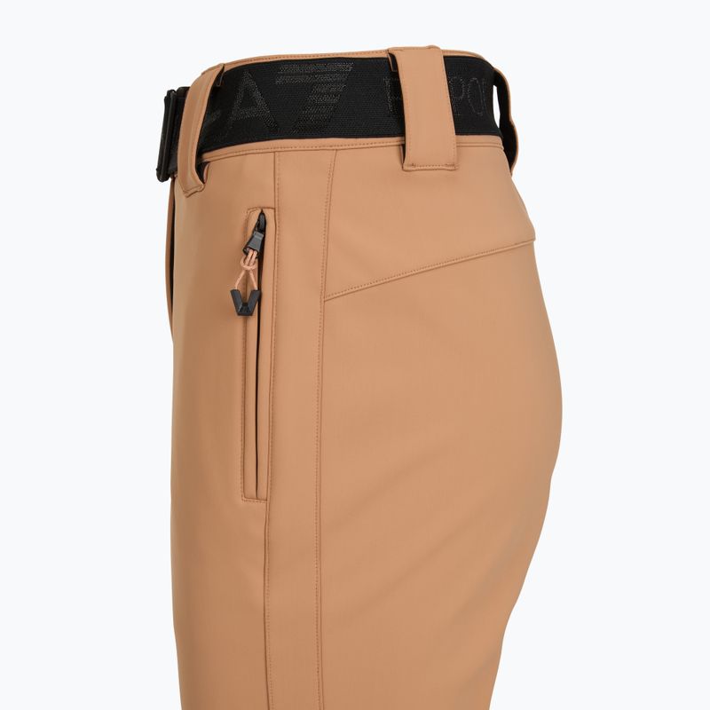 Dámské lyžařské kalhoty EA7 Emporio Armani Pure Softshell Waisted mocha mousse 3