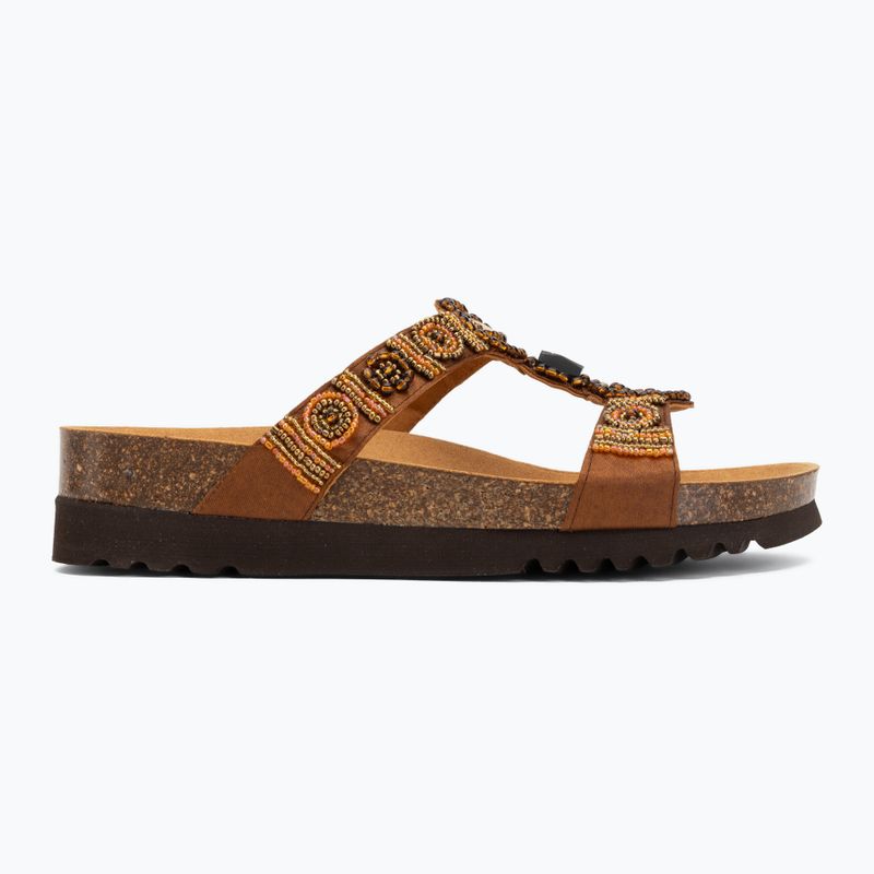 Dámské pantofle Scholl New Bogota Wedge Med cognac/multi 2