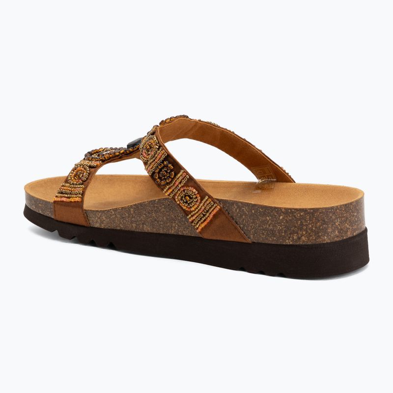 Dámské pantofle Scholl New Bogota Wedge Med cognac/multi 3