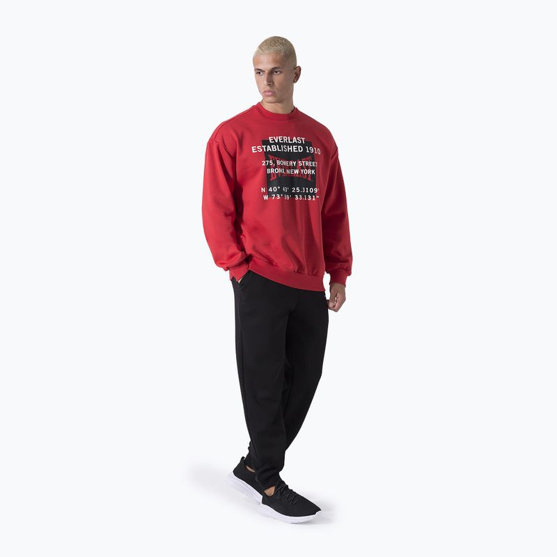 Pánská mikina Everlast Streetwear Crewneck red/black 2