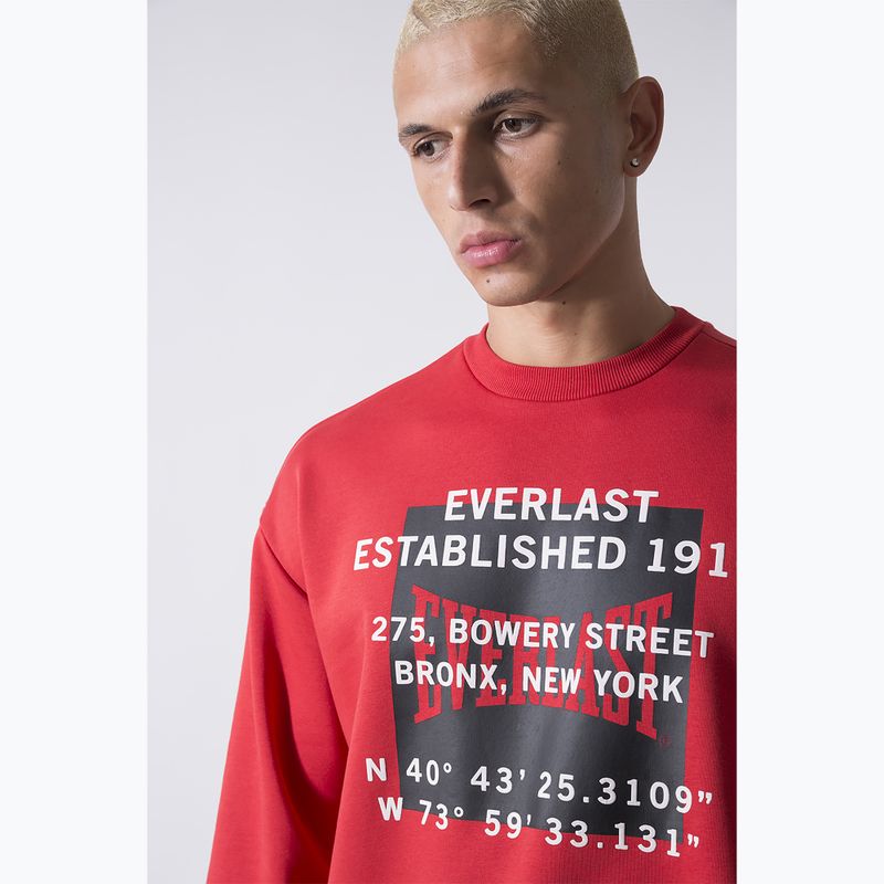Pánská mikina Everlast Streetwear Crewneck red/black 4