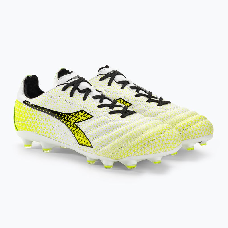 Pánské kopačky Diadora Brasil Elite GR LT LP12 white/black/fluo yellow 4