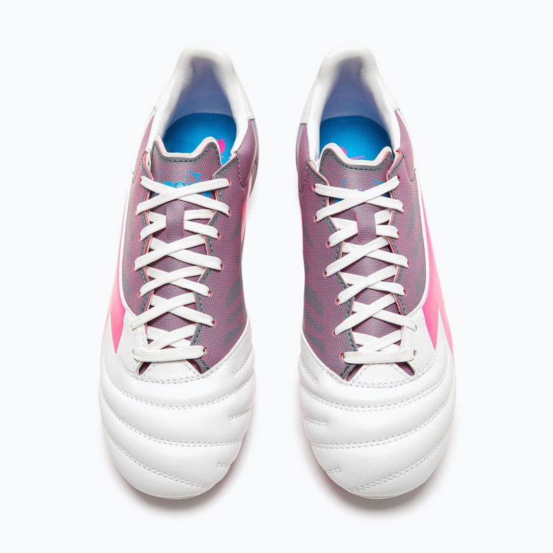 Pánské kopačky Diadora Brasil Elite Veloce GR LPU white/pink fluo/blue fluo 13