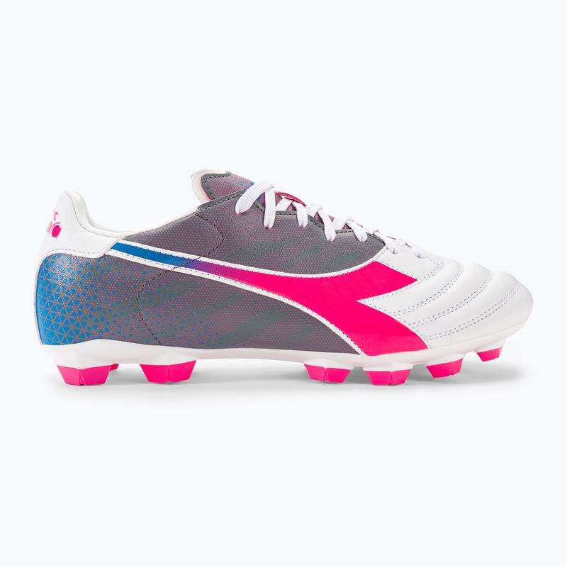Pánské kopačky Diadora Brasil Elite Veloce GR LPU white/pink fluo/blue fluo 2