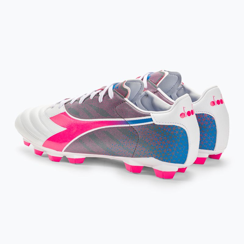 Pánské kopačky Diadora Brasil Elite Veloce GR LPU white/pink fluo/blue fluo 3